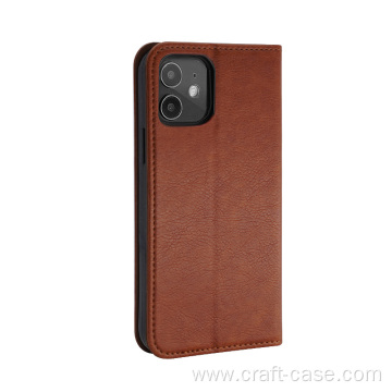 Funda de teléfono para iPhone XR Cartera de cuero